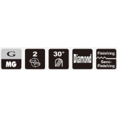 TK stopková fréza kopírovací s dlouhým krkem pro obrábění grafitu SGBS01510, R0,75 / 1x2x10mm L50