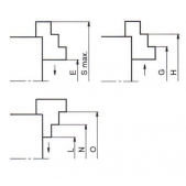 Sklíčidlo se zkr. stav. dél. IUZ 243803, 160/3-1-D4,163164 -s tvrd. vněj.SCV a vnitř. SCN čelistmi