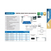 ACCUD 304-005-01 digitální mikrometr pro měření ozubených kol, 100-125mm/4-5