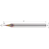 TK stopková fréza MICRO QEMS0144, 1,4x3,0mm