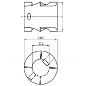 Zarovnávač nástrčný oboustranný HSS, 221650, 36x20 mm