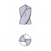 Vrták stupňovitý s kuželovou stopkou na díry pro dřík a hlavu šroubu, 180°, HSS 221253 20x13 mm, M12-180°