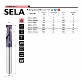 TK stopková fréza standardní s prodlouženou upínací částí SELA0808, 8x20mm