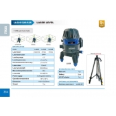 ACCUD LL325 laserová vodováha ( 3 paprsky ) 30m