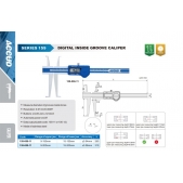 ACCUD 159-006-11 digitální posuvné měřítko pro měření drážek v otvorech / 9-150mm / 0.01mm/0.0005