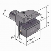 Radiální držák B4-50x32-55 - levý, krátký, s chlazením DIN 69880, (ISO 10889)