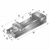 CNC strojní mechanický svěrák modulární typ ATI-125