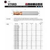 TK stopková fréza toroidní do 70HRC V70RD1005, pr. 10mm, R0,5