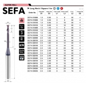 TK stopková fréza s dlouhým krkem SEFA02520, 2,5x8mm,