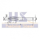 Záhlubník s válcovou stopkou a vodícím čepem HSS 221604 6,5x2,9 mm