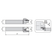 Zapichovací nůž čelní - levý 5mm, AAKT-ZCC2-L-2525-pr. 190-400mm-5-T25