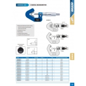 ACCUD 334-019-01 třmenový mikrometr 35-50mm s prizmatickými měřicími plochami 3 flute 60° (0.01mm)