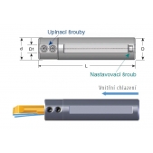 Držák malých nástojů vnější Ø 22mm / vnitřní Ø 3mm , L= 88mm