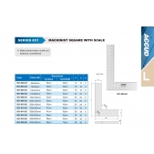 ACCUD 851-008-02 strojní úhelník se stupnicí (ekonomický typ) 200x130mm ( DIN875 třída 2 )