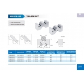 ACCUD 632-004-01 V-BLOCK - 3V prizmatické podložky ocelové 100x33x52mm( 1 pár )
