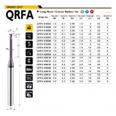 TK stopková fréza toroidní s dlouhým krkem QRFA02008, 2 x 2, R 0,2