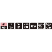 TK stopková fréza kopírovací s dlouhým krkem SBF02020, 2x3mm, R1