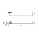 Soustružnický nůž závitový, levý 223771 20x12 mm S 45
