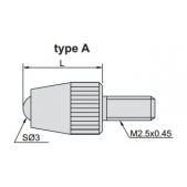 ACCUD 270-001-02 kuličkový dotek pro úchylkoměry, keramika / 7.3mm /