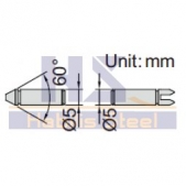 INSIZE 7321-T12 měřící dotek na vnitřní závity 60°, stoupání 0,6-0,9mm