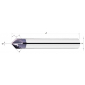 TK stopková fréza pro srážení hran 45° ECM0212, 2x5x12mm