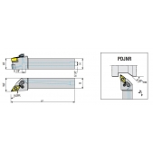 Soustružnický držák VBD AKKO JET PDJNR 3232 P15-H ( s vnitřním chlazením )