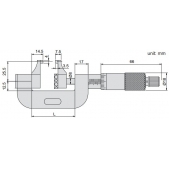 ACCUD 378-002-01 speciální mikrometr 25-50mm s měřicími čelistmi (0.01mm)
