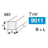 Brousící a obtahovací pilník čtvercový BRUSIVO 430473 /66151 1052.8015/ - T9011 - 10x100 mm