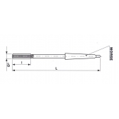 Výstružník strojní s kuželovou stopkou HSS, 221446, 23 mm H8,DIN 208 Form A (ISO 521)