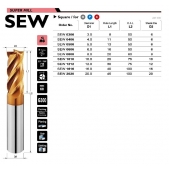 TK stopková fréza s proměnným úhlem šroubovice SEW1010, 10x25mm