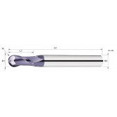 TK stopková fréza kopírovací s prodlouženou upínací částí BLM0306, 3x6mm, R1,5