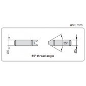 ACCUD 343-000-20 měřicí doteky pro metrické závity (4.5-3.5TPI) pro mikrometry na měření závitů