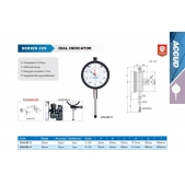ACCUD 229-030-11 přesný číselníkový úchylkoměr s větším rozsahem 0-30mm ( 0,01mm ) s ouškem i s plochou zadní stranou