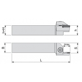 Zapichovací nůž čelní - levý 2mm, AAKT-ZCC2-L-2525-pr. 140-180mm-2-T4