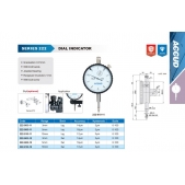 ACCUD 222-005-11 přesný číselníkový úchylkoměr 0-5mm ( 0,01mm ) s ouškem na zadní straně