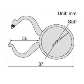 Číselníkový tloušťkoměr 0-10 mm s přesností 0,1 mm INSIZE 2863-10