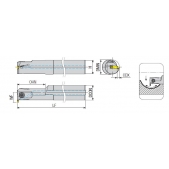 Upichovací nůž vnitřní - pravý 4mm, AKKO AIKT-TD-R-25-4-T10-H