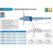 ACCUD 173-012-11 digitální hloubkoměr s 2mm nosem 300mm/12