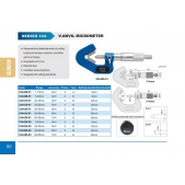 ACCUD 334-019-01 třmenový mikrometr 35-50mm s prizmatickými měřicími plochami 3 flute 60° (0.01mm)