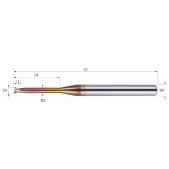TK stopková fréza čelní s prodlouženým krkem SEFAV03016, 3x8 mm