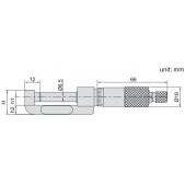 ACCUD 337-004-01 třmenový mikrometr 75-100mm na měření ložiskových pouzder (0.01mm)