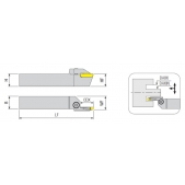 Zapichovací nůž čelní - pravý 5mm, AAKT-K-R-2525-pr. 80-180mm-5-T32