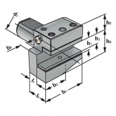 Radiální držák B2 - 20x16x30 - levý, krátký, DIN 69880, dle 209.32.16