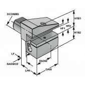 Radiální držák B4-16x12x24 - levý, krátký, DIN 69880, (ISO 10889) dle 169.34.12 - UPEC