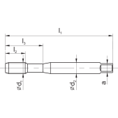 Závitník pro obrábění litiny DIN-371-C M9 6HX HSSE-PM GG TS