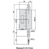 ACCUD 216-010-11 digitální úchylkoměr, s náhradní plochou zadní stranou / 12.7mm/0.5
