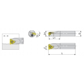 Závitovací nůž vnitřní TIR A25R 16