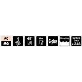 TK stopková fréza hrubovací SEGIV2020, 20x45mm