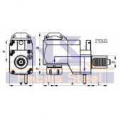 Poháněný držák pravý, DIN 5482 VDI40/ER25 - radiální odsazený - s vnitřním chlazením