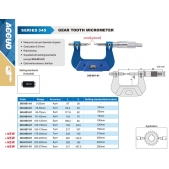 ACCUD 345-009-01 mikrometr 200-225mm pro měření ozubených kol, bez měřicích doteků (0.01mm)